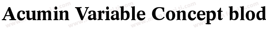 Acumin Variable Concept blod字体转换